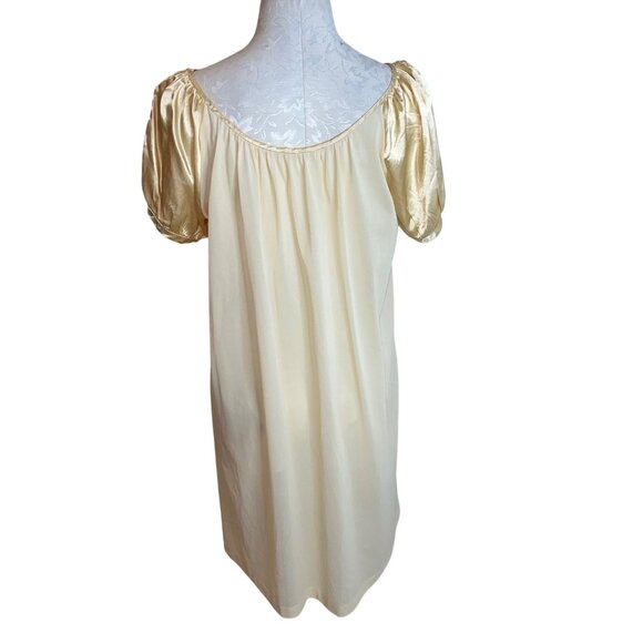 Seamprufe Vintage 1950s Womens Nightgown Robe Set Size Small Gold Satin - Picture 4 of 8